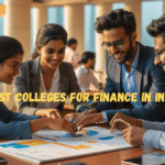 "Top-ranked finance colleges in India with modern campus infrastructure" "Best colleges for finance in India offering MBA and BBA programs" "Students studying finance at leading business schools in India" "Campus view of top Indian finance institutes with academic excellence"