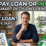 Infographic showing prepay loan vs invest India decision framework