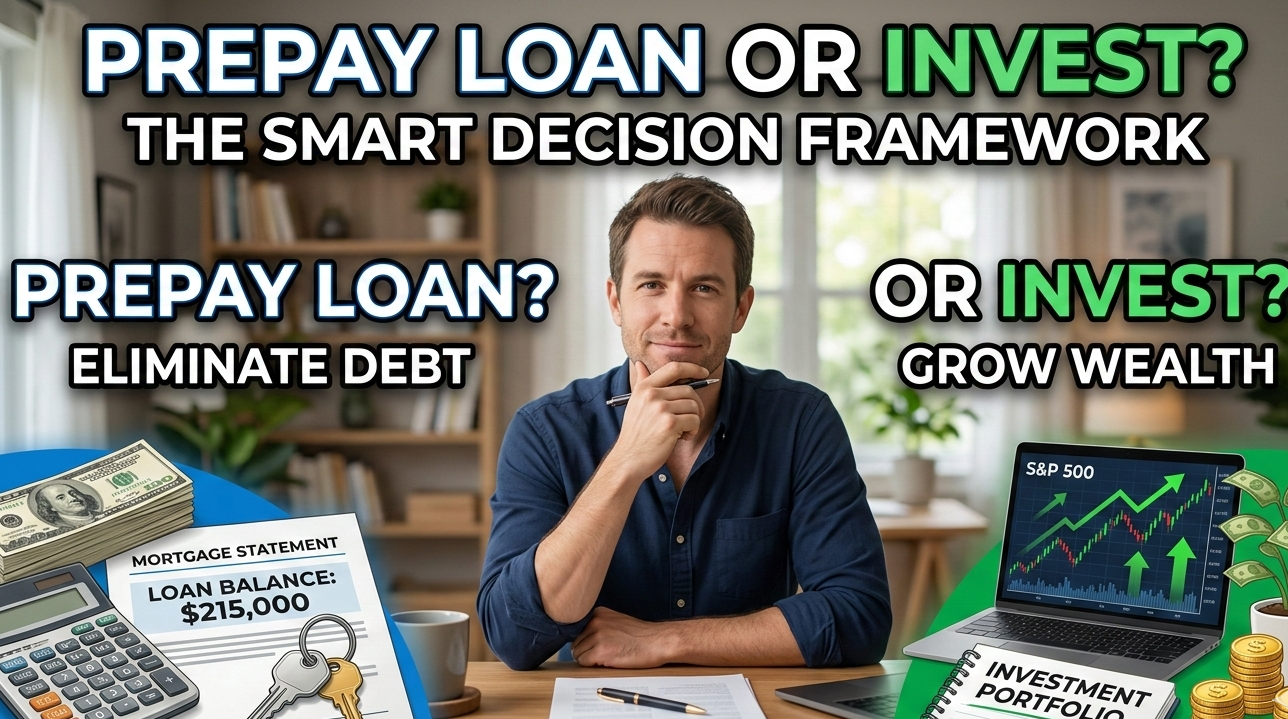 Infographic showing prepay loan vs invest India decision framework