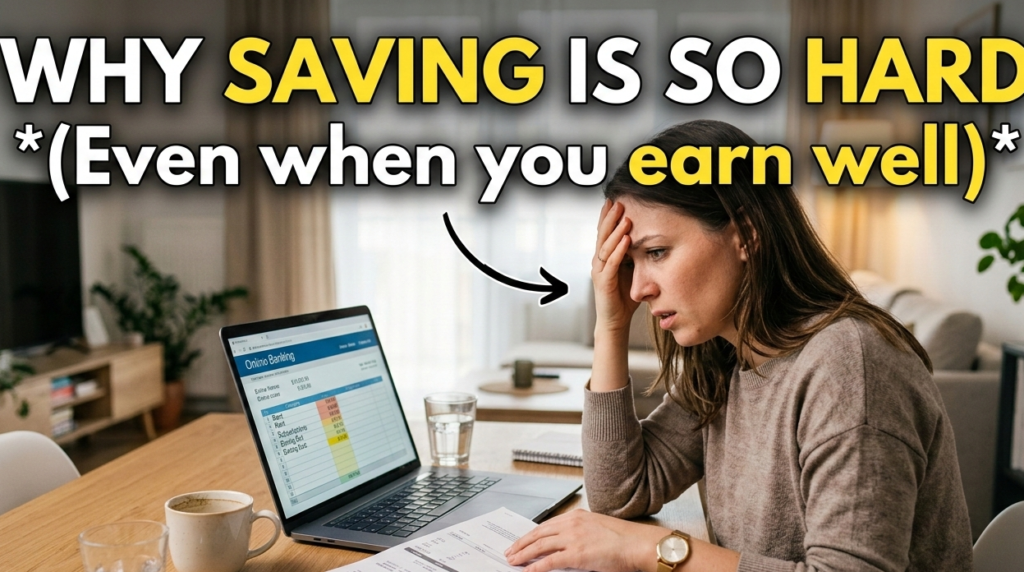 Saving money psychology guide showing 7 brutal brain traps